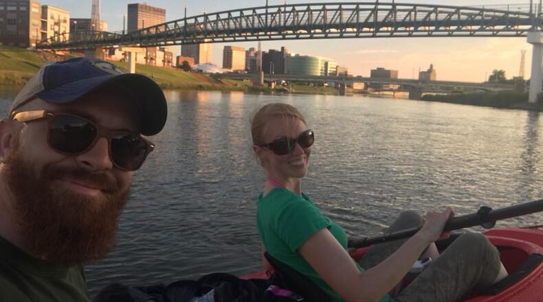 Arch Grieve, a mediation specialist at the Dayton Mediation Center, is the new chair of the Dayton Sister City Committee and is vice president of the Dayton Council on World Affairs. He is pictured kayaking with his wife, Amanda.