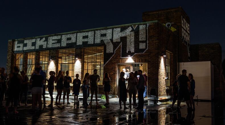 Mike's Bike Park hosted its first-ever Rooftop Fireworks Cocktail Party at its location at 1300 E 1st St on Wednesday, July 3 in conjunction with the City of Dayton's annual Lights in Flight fireworks display. TOM GILLIAM / CONTRIBUTING PHOTOGRAPHER