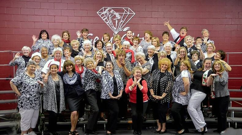 The Gem City chapter of Sweet Adelines International in 2015. Karla Hollencamp joined the group because she loves to sing and made many close friends who have helped her move through grieving the loss of her husband. CONTRIBUTED