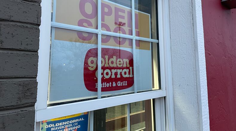 The Golden Corral Buffet & Grill, located at 2490 Commons Boulevard in Beavercreek, is reopening after over two years, according to signs posted at the restaurant.