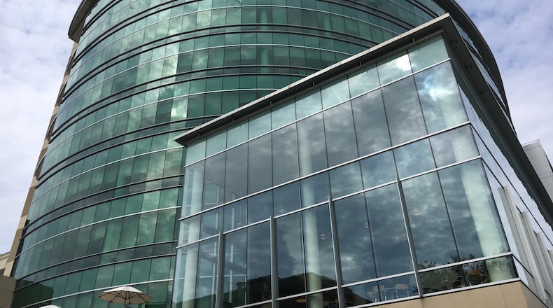CareSource headquarters at the corner of Monument and Main.