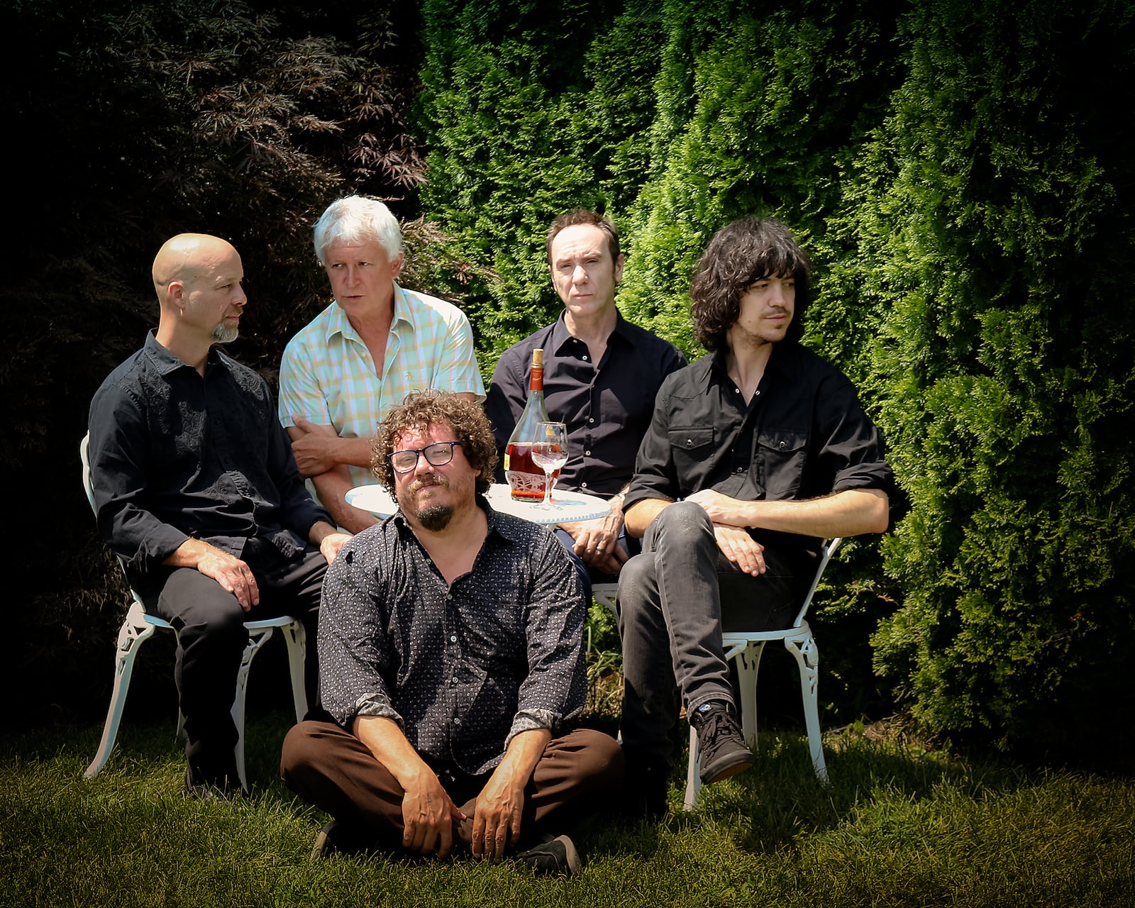 Guided By Voices, (front) Bobby Bare Jr., (left to right) Kevin March, Robert Pollard, Doug Gillard and Mark Shue, released its 36th album, “Tremblers and Goggles By Rank,” on July 1.