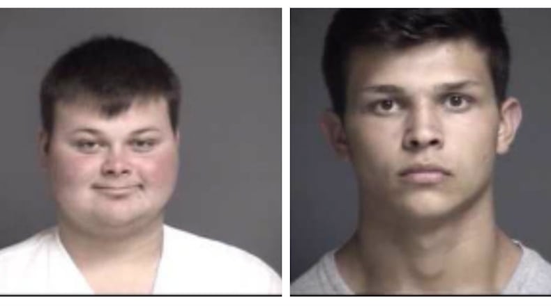 Alexander S. Wood, 18, of Lebanon (at left); and Quentin A. Smith, 18, of South Lebanon (center) are charged with rape, sexual battery, three counts of pandering sexually oriented material involving a minor or impaired person and illegal use of a minor or impaired person in nudity-oriented material or performance.Dominic J. Cboins, 18, of Lebanon, is charged with rape and sexual battery in the case.
