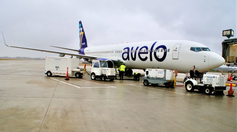 The inaugural Dayton flight by Avelo Airlines took off for Orlando on Friday, Jan. 13, 2023.