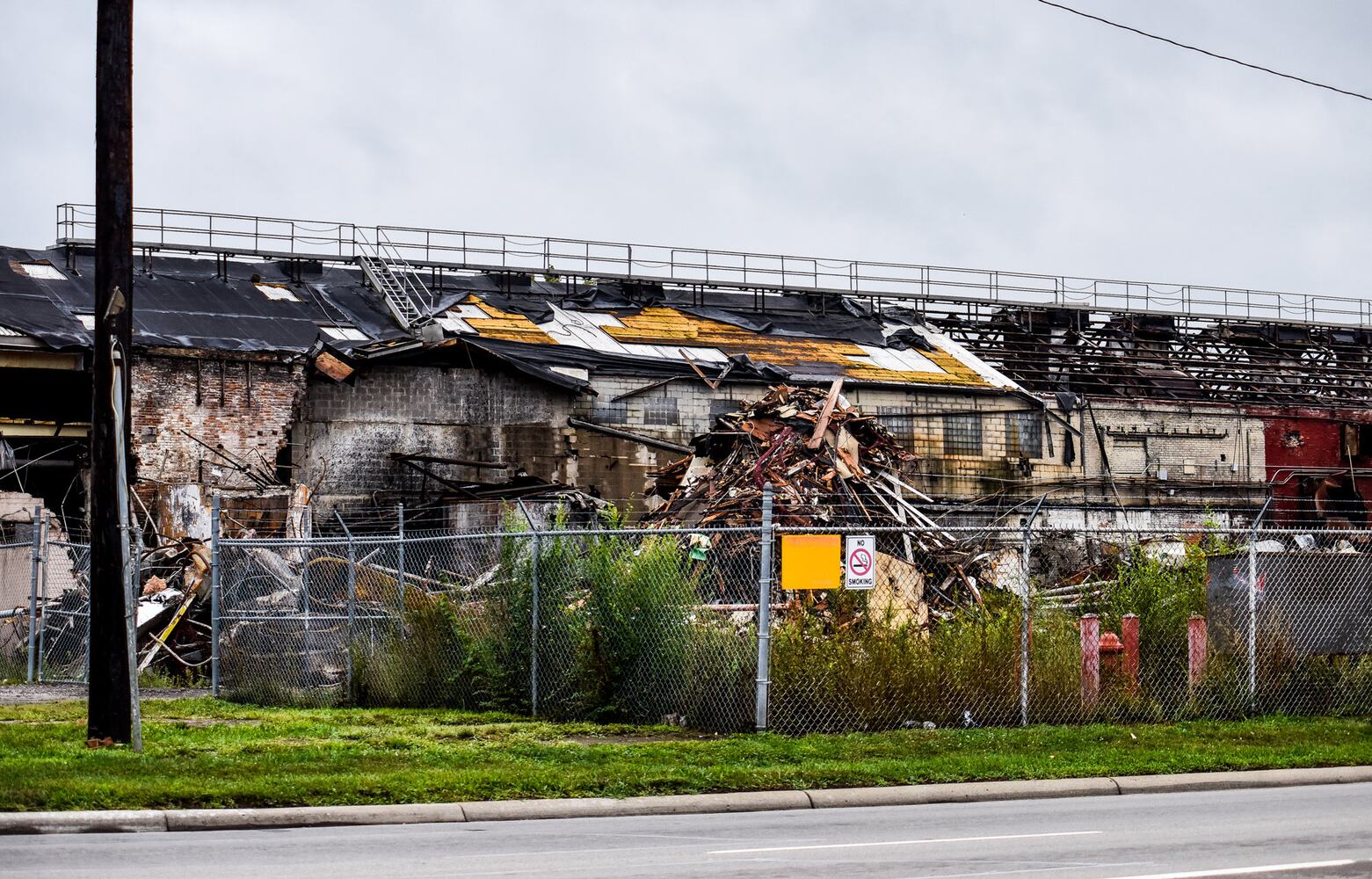 Demolition continues at former Franklin Boxboard building