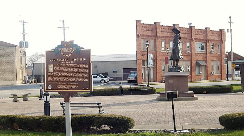 Annie Oakley Historical Marker in Greenville. Source: RemarkableOhio.org