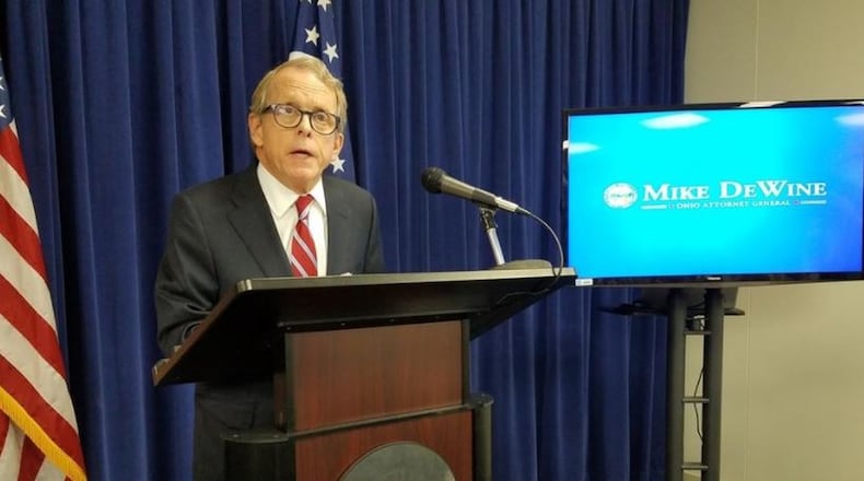 Ohio Attorney General Mike DeWine is demanding drug makers and distributors “pay up” to help fight an opioid crisis they helped create. Randy Ludlow/The Columbus Dispatch