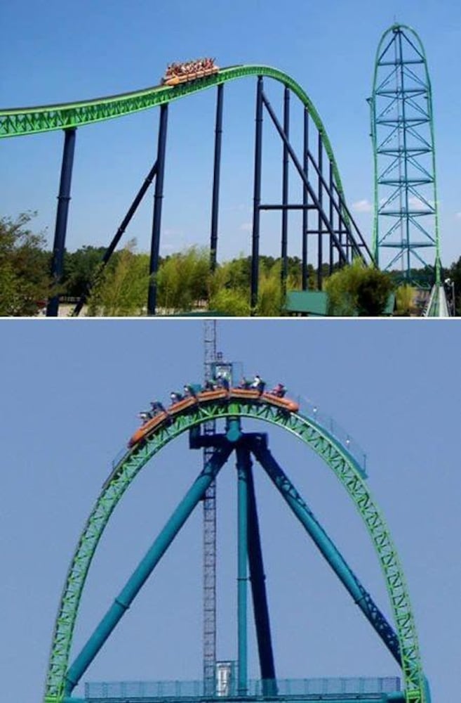 Arms down, head back and hold on. With only 28 seconds, the Kingda Ka may not be very long, but it's bound to leave you wide eyed and twitching. Located at Six Flags Great Adventure in New Jersey, USA, it's the tallest and fastest roller coaster in the world. The train is launched by a hydraulic launch mechanism to 128 miles per hour in 3.5 seconds. At the end of the launch track, the train climbs the main top hat tower, reaching a height of 456 feet! At a cost of $25 million, the Kingda Ka opened to the public on May 21, 2005, was closed several times for different technical problems and was also struck by lightning in early May 2009.