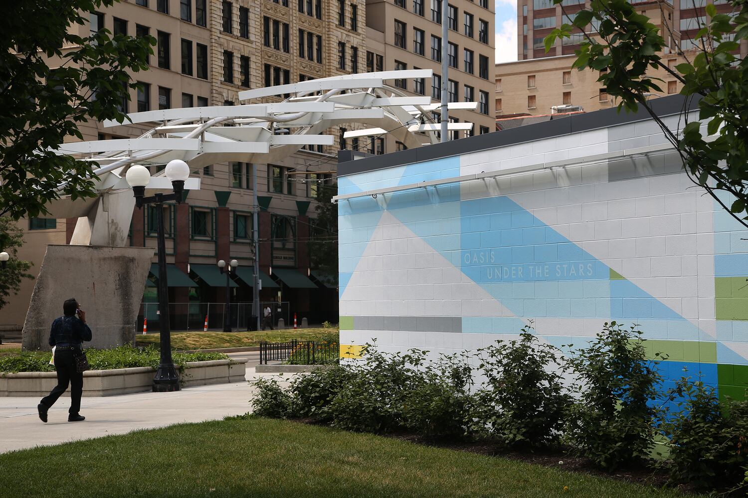 PHOTOS: The completed Levitt Pavilion mural is a combination of shape, color and poetry