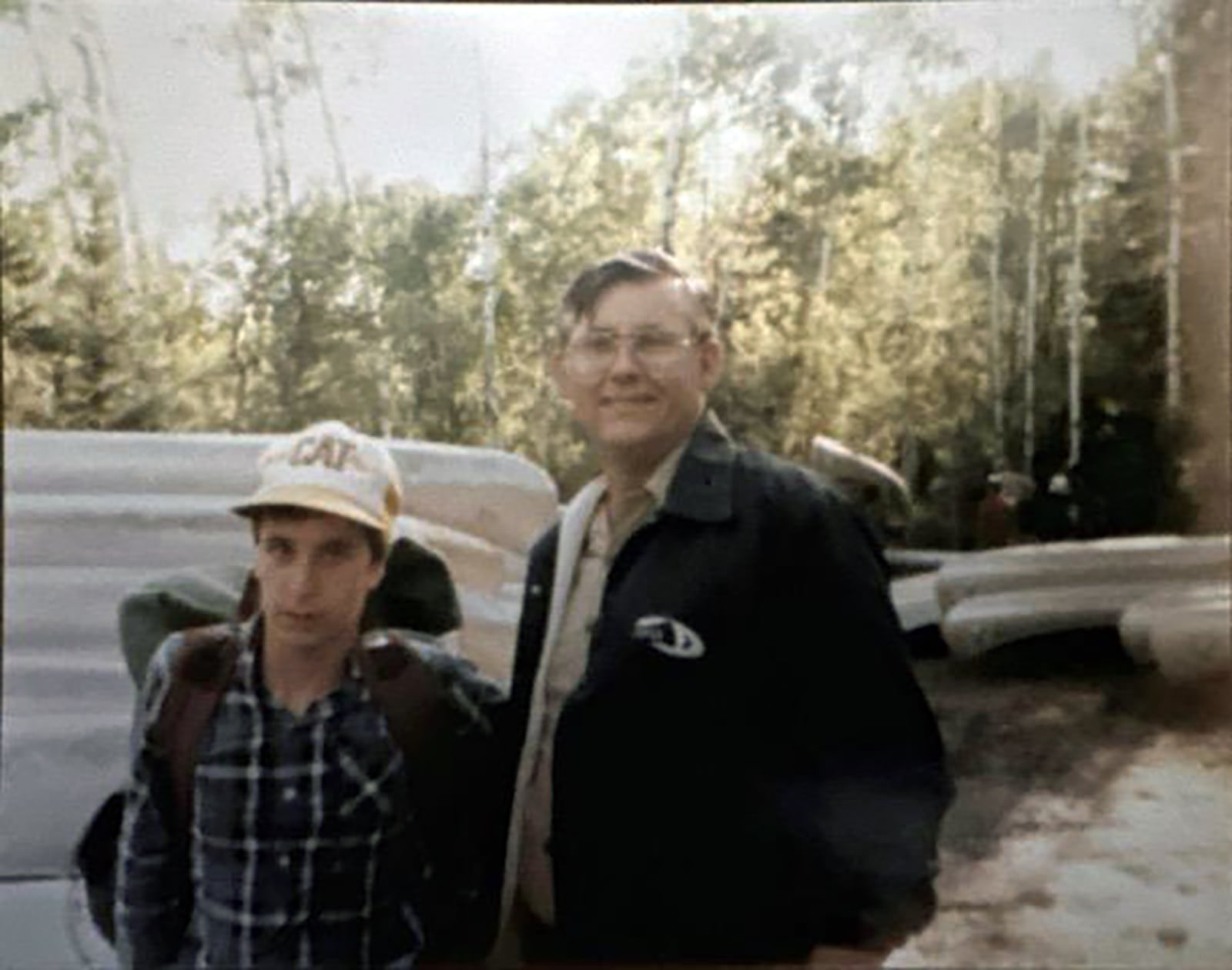 Doug Wurtzbacher in 1984 as a Boy Scout with his scout master Richard Harmer on a camping trip in Minnesota. CONTRIBUTED