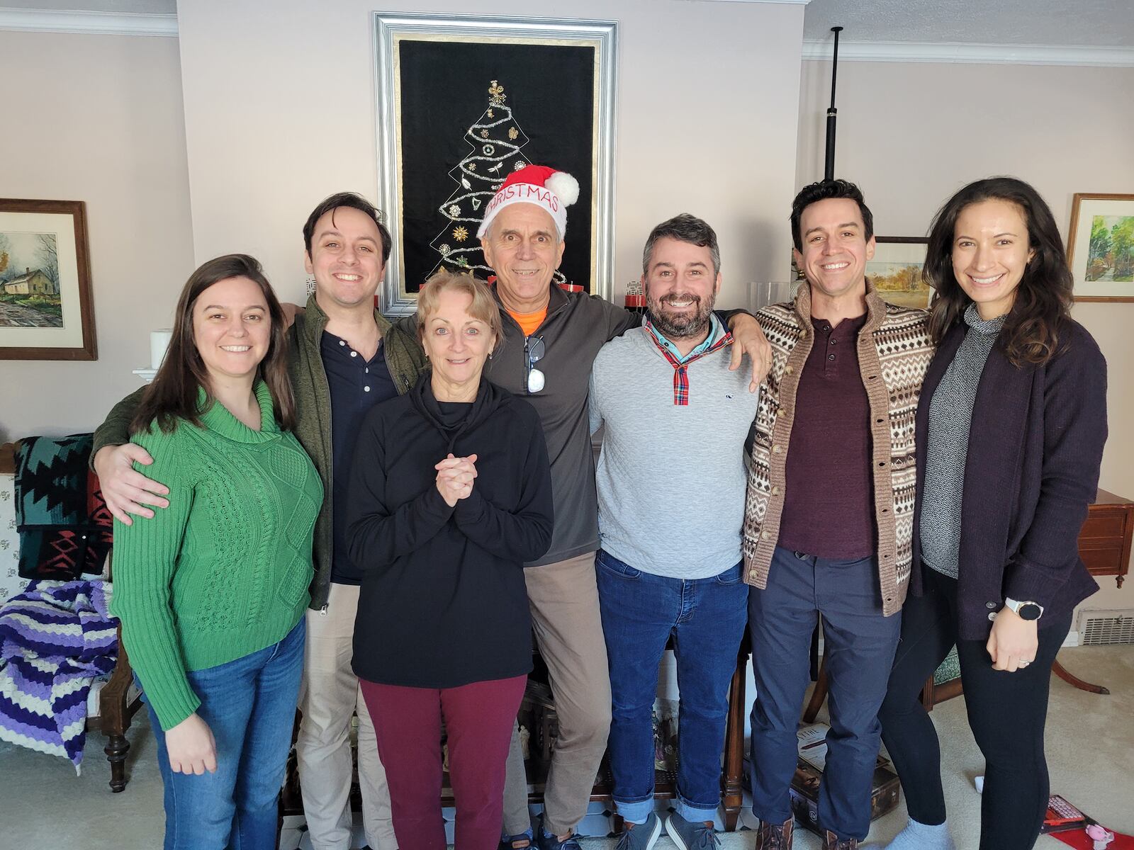 The Waggenspack family - Christmas 2022 - just a month after Dean's miraculous rescue. L-R Courtney, Luke, Rose, Dean, Stephen, Nathan, and Amanda Waggenspack.
