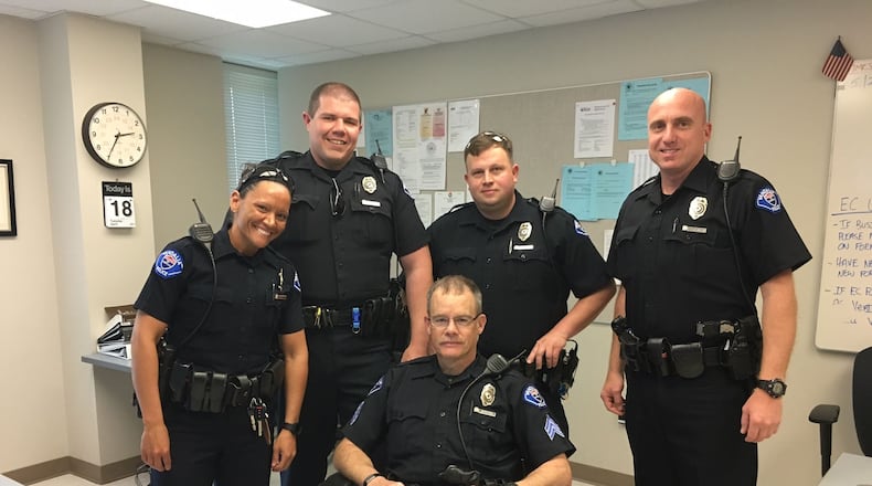 Vandalia Police Sergeant Gary Jackson (seated) retired from the department on Tuesday, April 18 after 31 years of service.