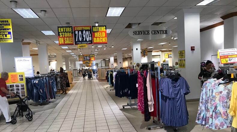 Elder-Beerman liquidation sales ended the last week of August, leaving retail stores empty. But the website could come back. Photo By Amelia Robinson