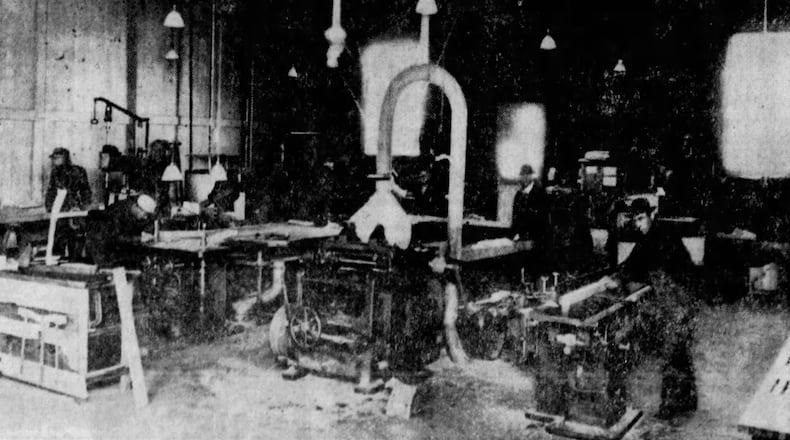 The interior of the Wright Brothers factory. DAYTON DAILY NEWS ARCHIVES 1963.