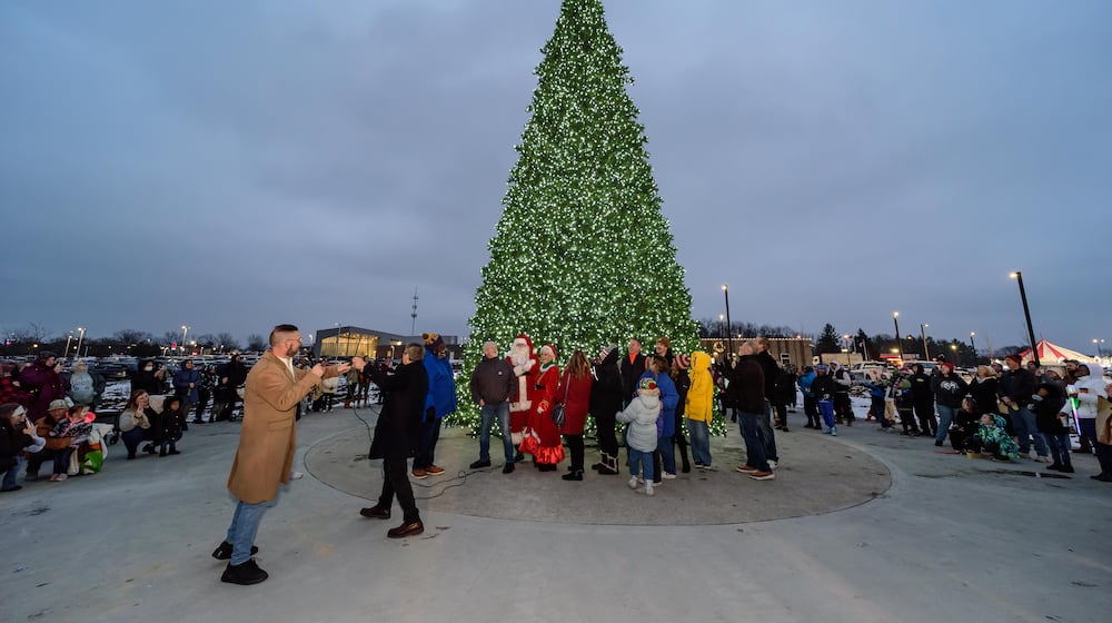 The City of Huber Heights Holiday Event & Tree Lighting kicked off the holiday season at the new Richard F. Shomper Governance Center, located at 6151 Brandt Pike, on Saturday, Dec. 6, 2025. Also featured was the Huber Heights Community Cares Polar Express Holiday Parade that traveled from Huber Centre to Fishburg Road along Brandt Pike. TOM GILLIAM / CONTRIBUTING PHOTOGRAPHER