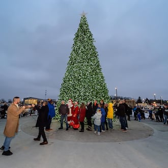The City of Huber Heights Holiday Event & Tree Lighting kicked off the holiday season at the new Richard F. Shomper Governance Center, located at 6151 Brandt Pike, on Saturday, Dec. 6, 2025. Also featured was the Huber Heights Community Cares Polar Express Holiday Parade that traveled from Huber Centre to Fishburg Road along Brandt Pike. TOM GILLIAM / CONTRIBUTING PHOTOGRAPHER