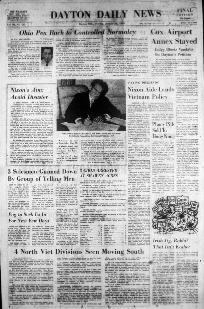 Presidential inauguration newspaper