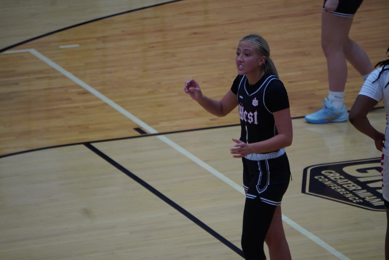 Lakota West’s Katie Fox communicates with teammates on the floor during their game against Fairfield on Wednesday night. CHRIS VOGT / CONTRIBUTED