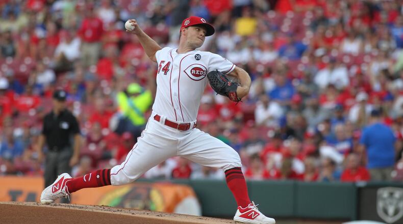 Reds starter Sonny Gray pitches against the Cubs on Friday, June 28, 2019, at Great American Ball Park in Cincinnati. David Jablonski/Staff