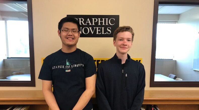 Kevin Yin and Ben Thomas from Centerville High School have been selected for a 2018 Achievement Award in Writing, given by the National Council of Teachers of English. CONTRIBUTED