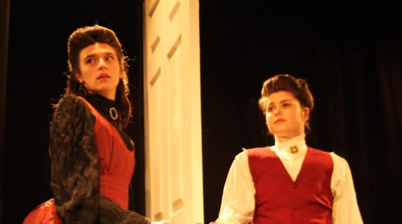 Left to right: Julia Daigh as Nora in "A Doll's House" and Alexis Wentworth as Nora in "A Doll's House, Part 2." PHOTO BY WRIGHT STATE THEATRE