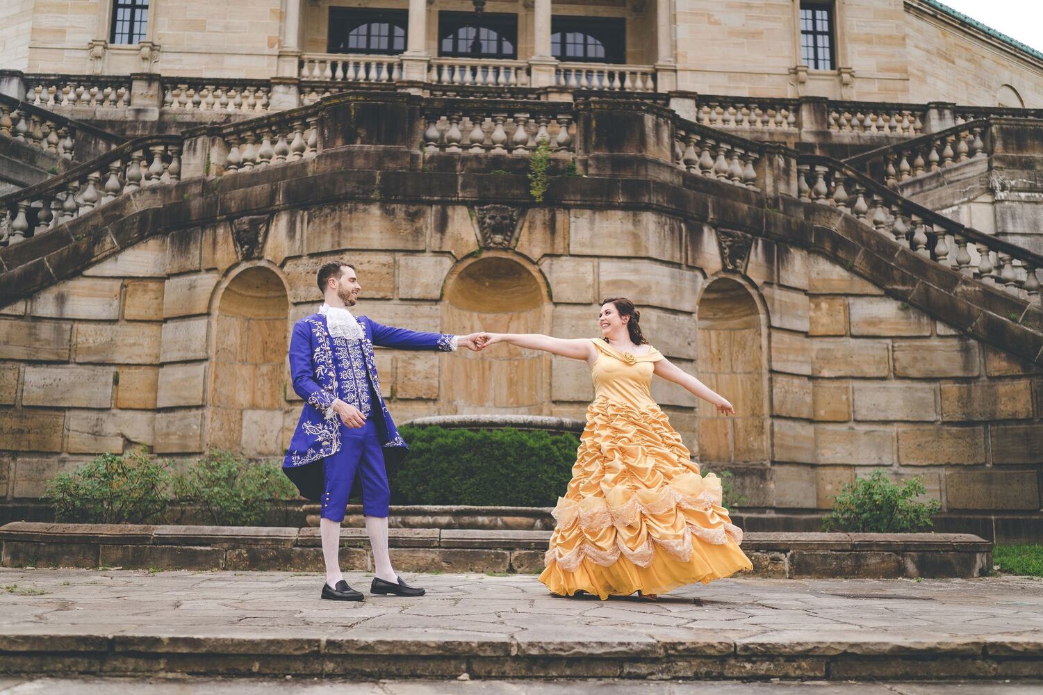 Photos: Dayton bride and groom’s channel Beauty and the Beast for epic pictures