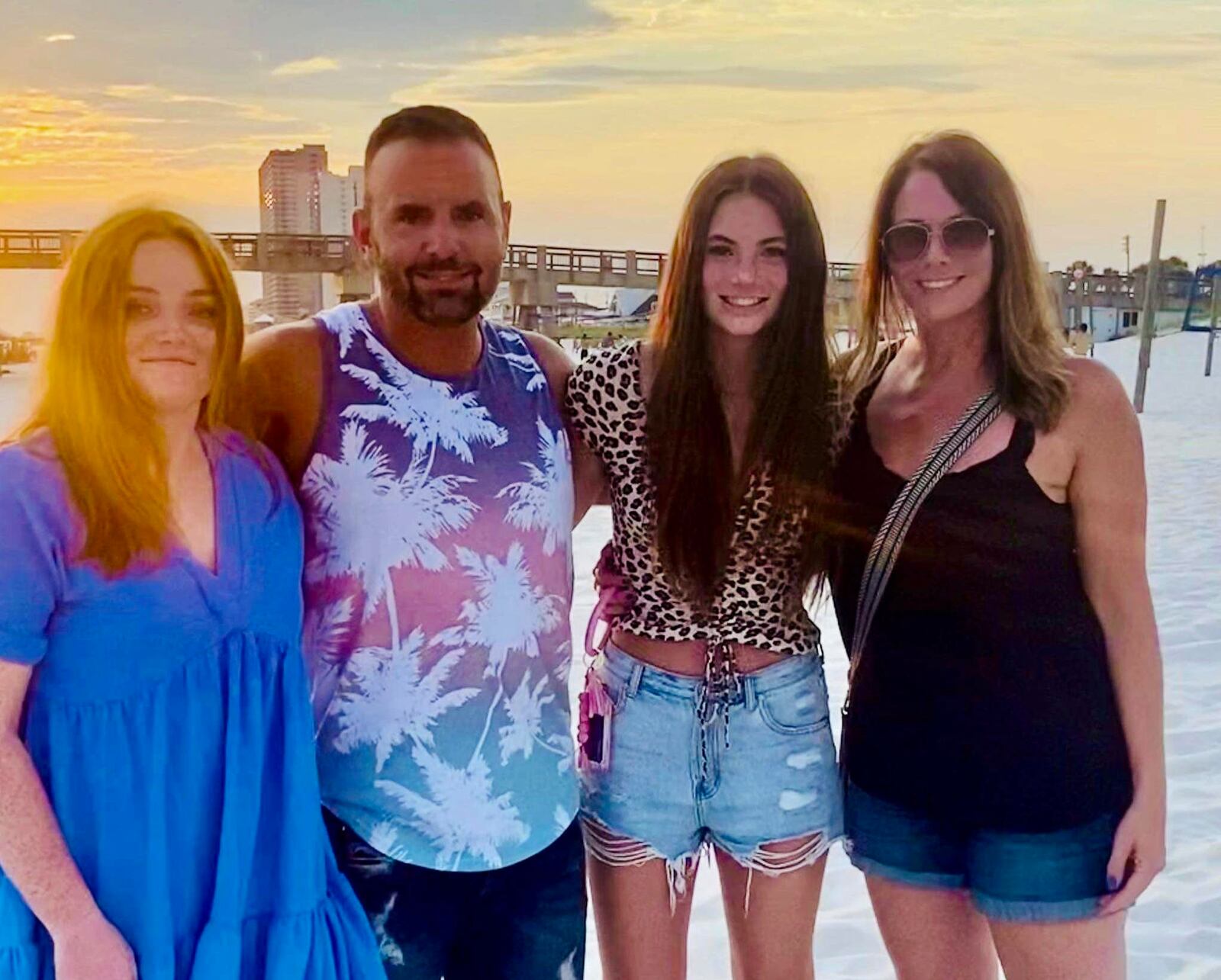 Brett Anderson with his daughters Olivia, left, Kayla, center, and wife Sarah, right. CONTRIBUTED