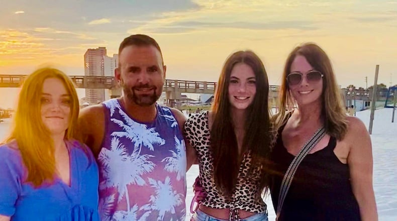 Brett Anderson with his daughters Olivia, left, Kayla, center, and wife Sarah, right. CONTRIBUTED