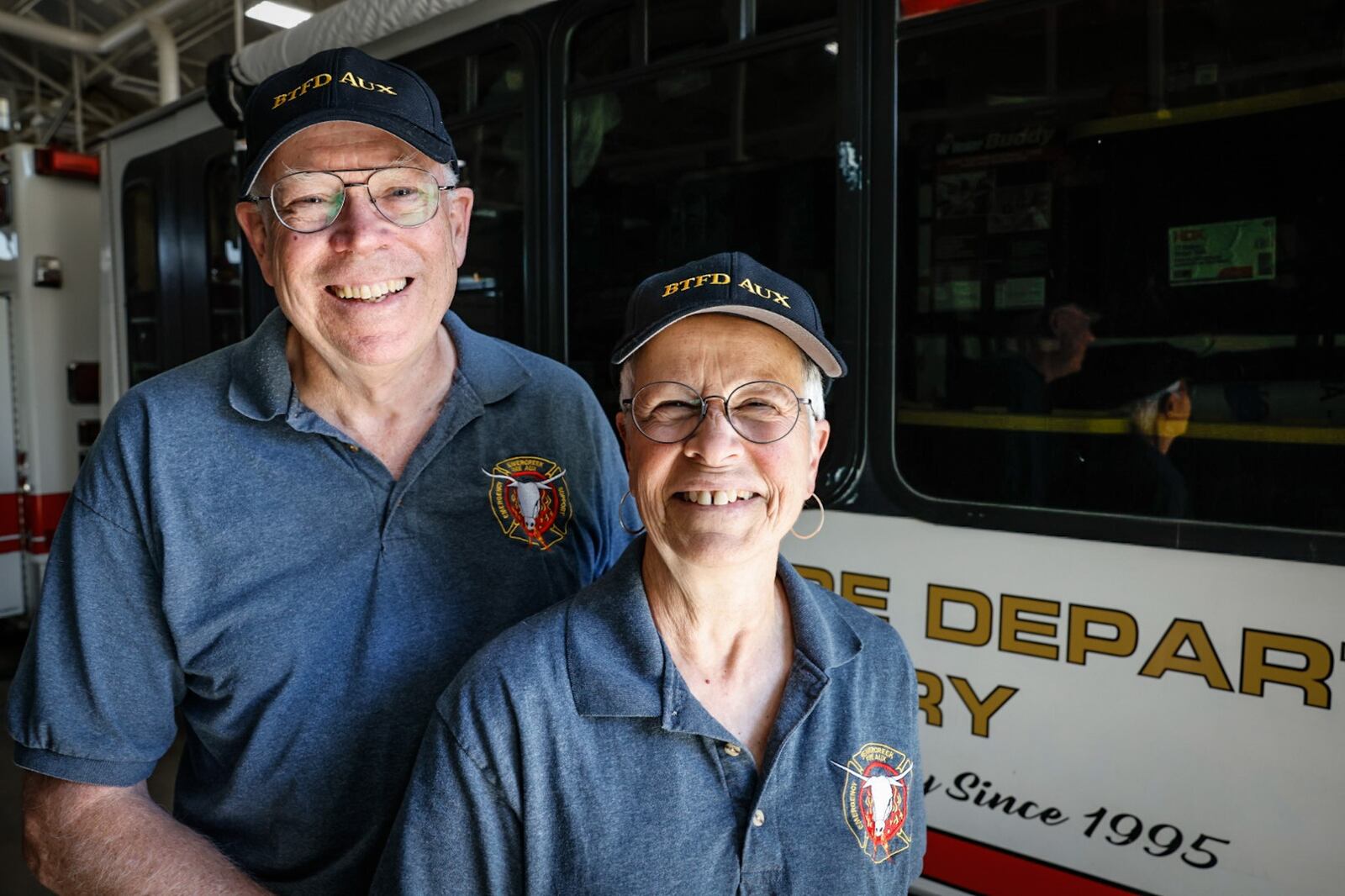 Peggy and Rich Bowman created the Beavercreek Township Fire Department Auxiliary and are community gems. JIM NOELKER/STAFF