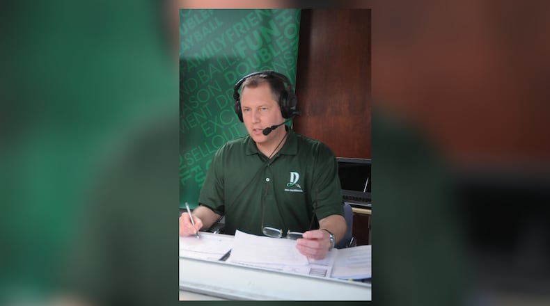 Dayton Dragons broadcaster Tom Nichols. Contributed photo