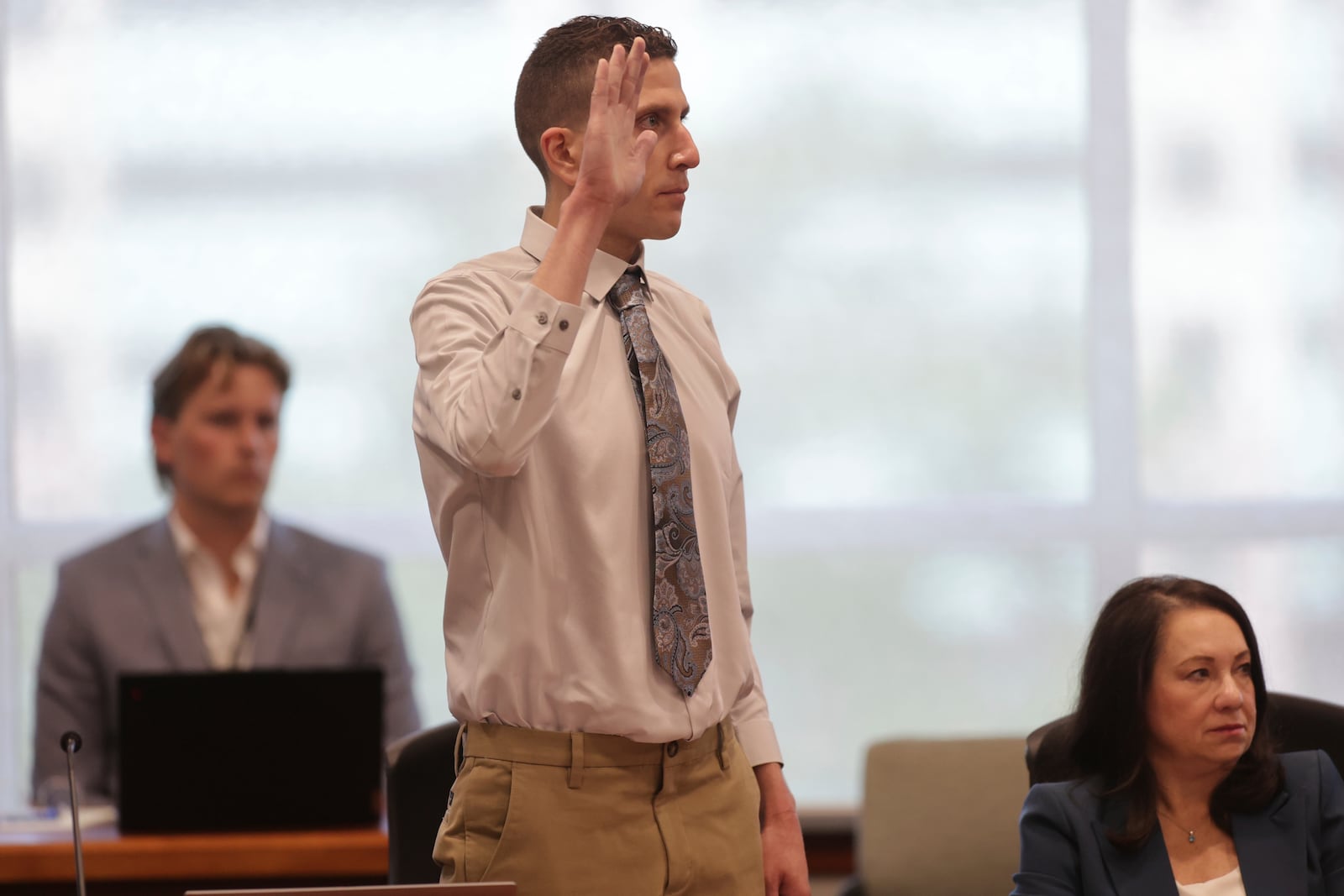 Brian Kohberger, charged in the murders of four University of Idaho students, appears at the Ada County Courthouse, Wednesday, July 2, 2025, in Boise, Idaho. (AP Photo/Kyle Green, Pool)