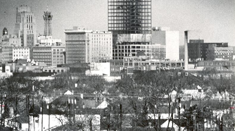 Eugene and Virginia Kettering believed the $15 million Winters Bank Tower would be a catalyst for growth in downtown which lacked state-of-the-art office space but was still the business hub for the region. DAYTON DAILY NEWS ARCHIVE