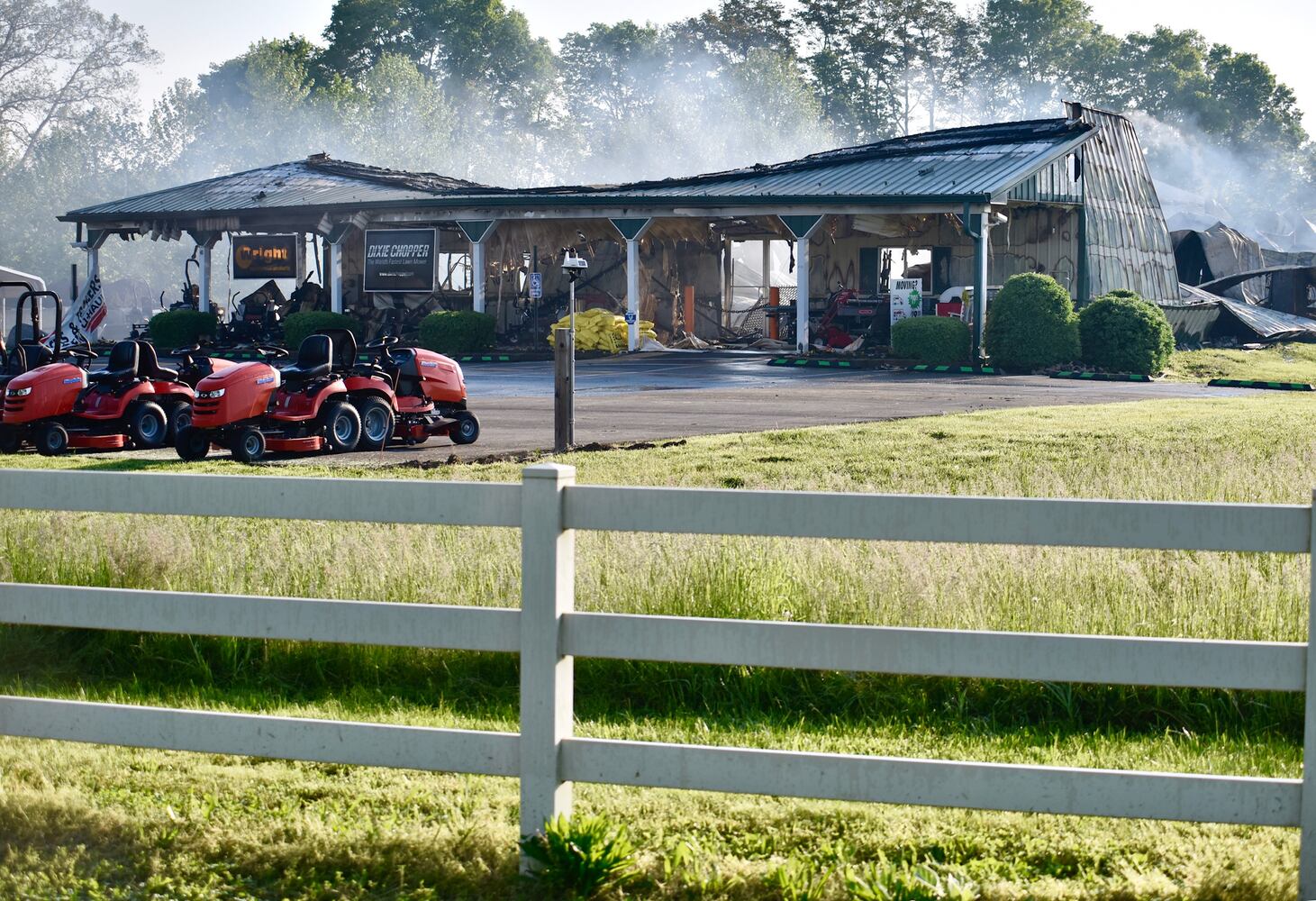 PHOTOS: Fire destroys Germantown lawn equipment business