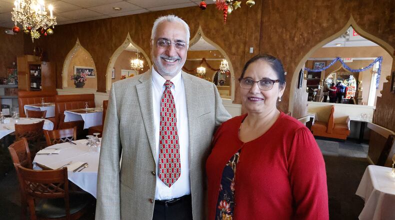 The owner of Amar India Restaurant, Surjit Singh Mattu with his wife, Jatinder K. Mattu. There are three of the restaurants in the Dayton area. MARSHALL GORBY\STAFF