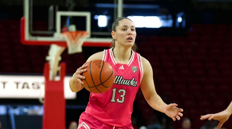Miami’s Tamar Singer scored a career-high 25 points in the RedHawks’ win over Ball State on Saturday, Feb. 21, 2026 at Millett Hall. MIAMI ATHLETICS / CONTRIBUTED PHOTO