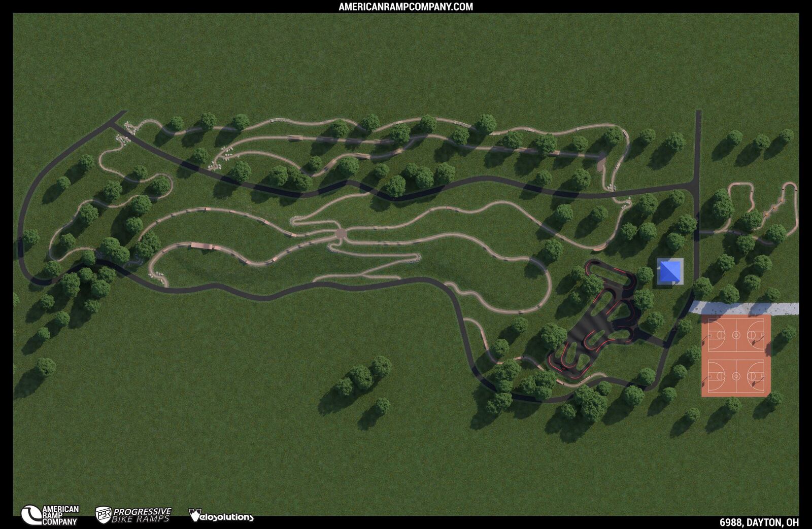 A rendering of the trails for the Bike Yard at Welcome Park. CONTRIBUTED
