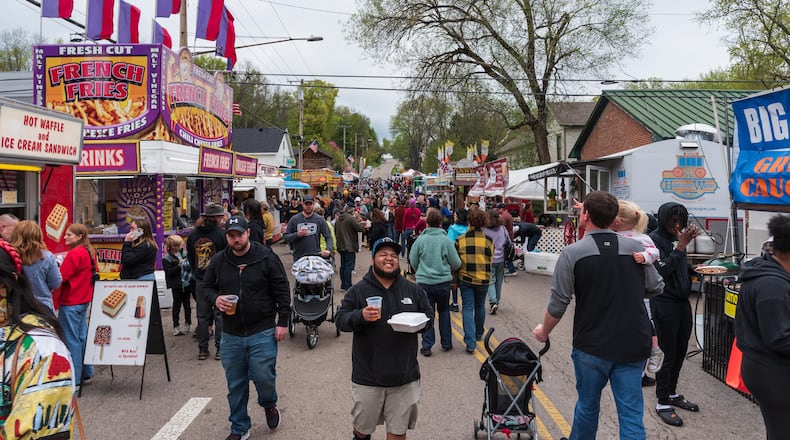 The 44th annual Bellbrook Sugar Maple Festival will be held Apr. 19-21. TOM GILLIAM / CONTRIBUTING PHOTOGRAPHER