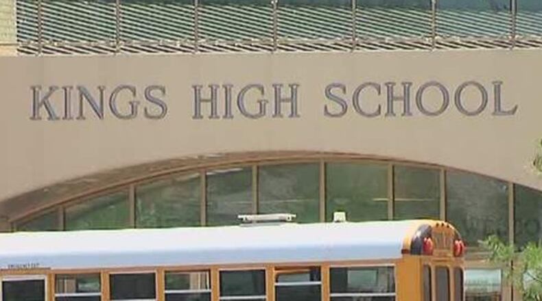 Grief counselors came to Kings High School Friday to help students and staff deal with the death of freshman student Allen Angel.(Photo by WCPO-TV/Journal-News)