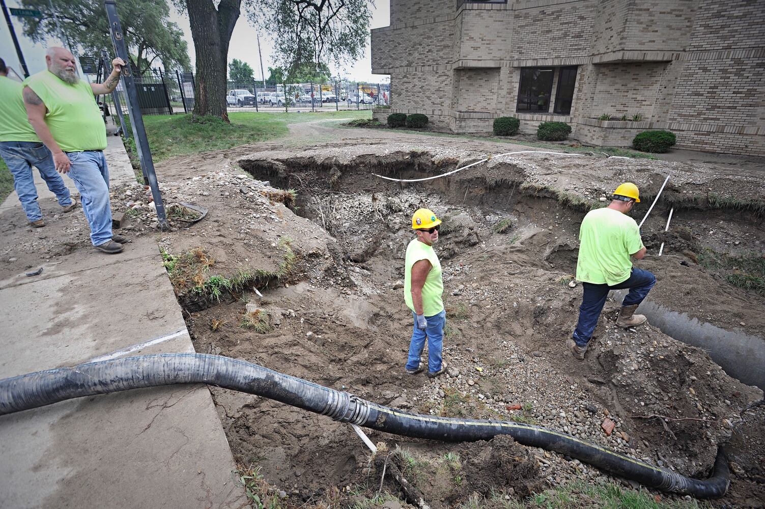PHOTOS: Major water main break reported in Dayton