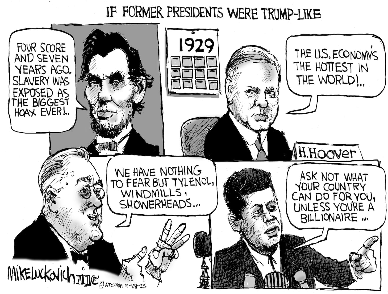 CARTOONS: Mike Luckovich, Sept. 29, 2025