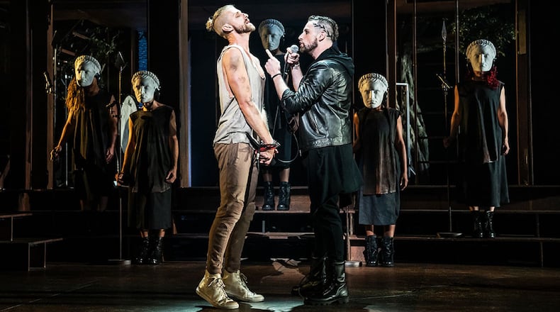 “Jesus Christ Superstar,” the rock opera by Andrew Lloyd Webber and Tim Rice featuring Cincinnati native Aaron LaVigne in the titular role (shown), is presented at the Schuster Center in Dayton Friday through Sunday, Aug. 5 through 7