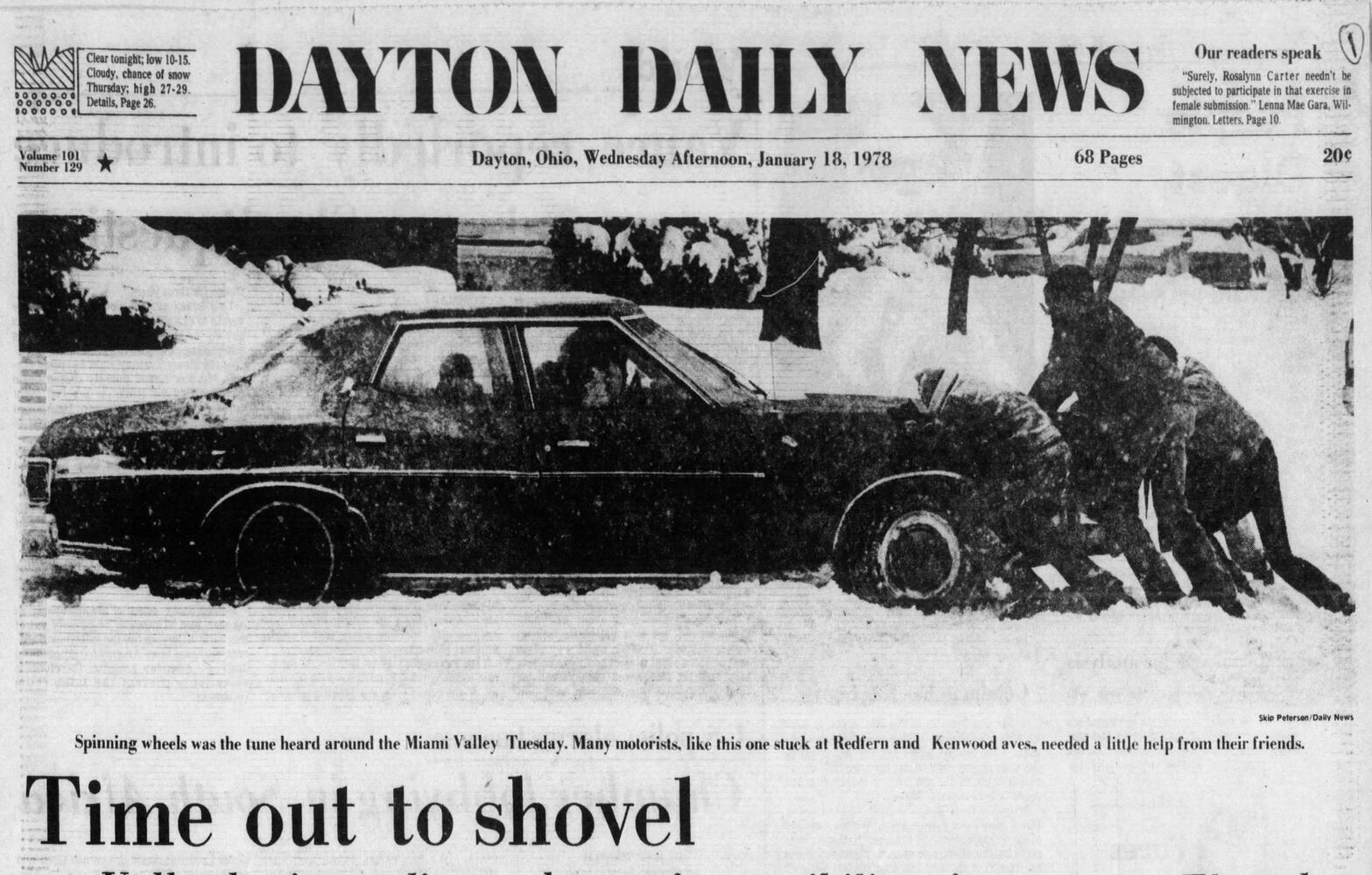 Winter Blizzard of 1978 Dayton
