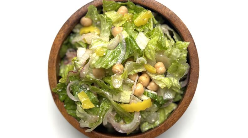 If properly stored, the Crunchy Chickpea Salad with Banana Peppers keeps for several hours, making it a perfect candidate for packing. It’s also great folded into a tortilla with some avocado. WHITNEY KLING/CONTRIBUTED