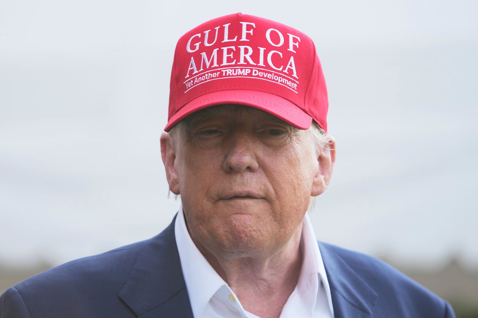 President Donald Trump speaks to the media before walking across the South Lawn of the White House to board Marine One en route to Joint Base Andrews, Md., and on to Florida, Tuesday, July 1, 2025, in Washington. (AP Photo/Mark Schiefelbein)