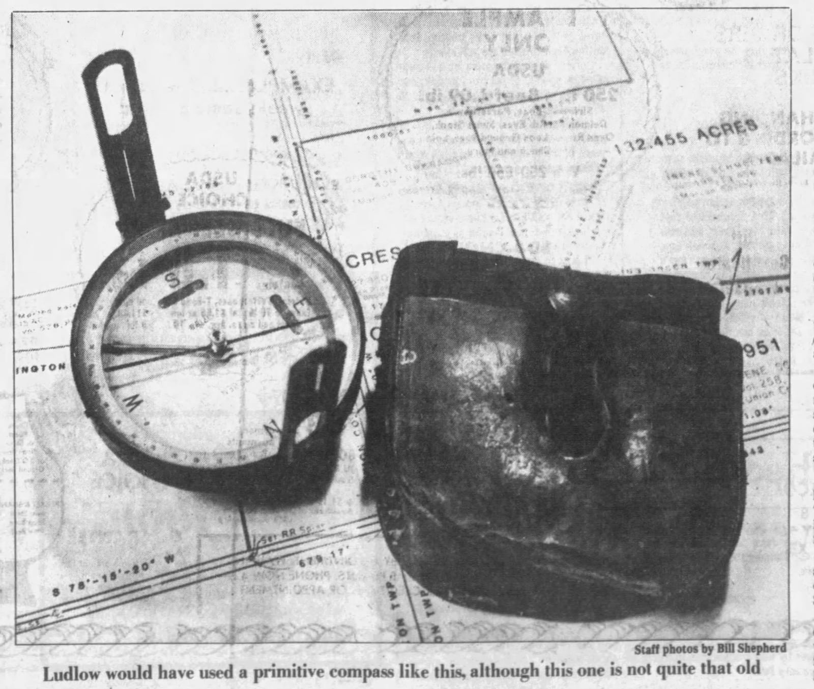 Israel Ludlow would have used a primitive compass like this, although this one is not quite that old. DAYTON DAILY NEWS ARCHIVES