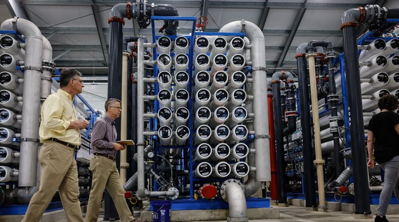 The Warren County water treatment plant has membrane filtration system to take- out PFAS from the communities water supply. JIM NOELKER/STAFF