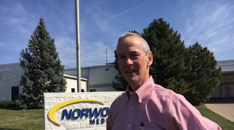 Norwood Medical is one of the companies that has met its targets for hiring Dayton residents under terms of a tax incentive agreement. Chris Jones, director of operations at Norwood Medical, is shown. STAFF