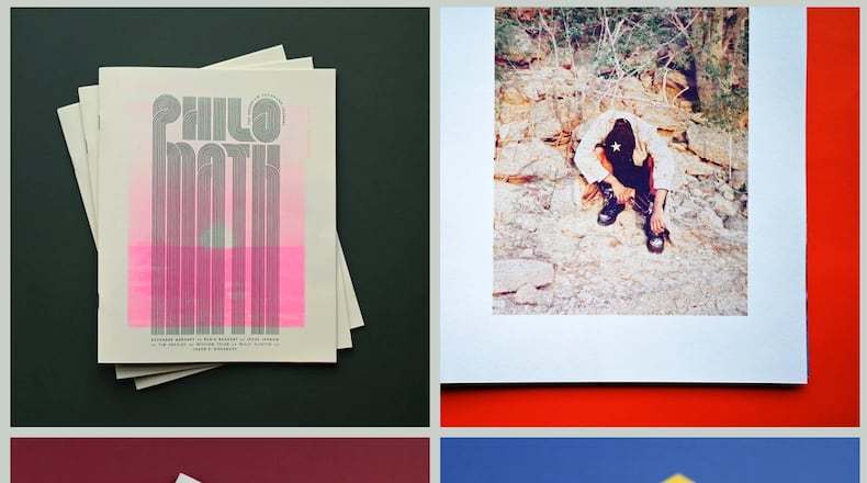 A sample from a Dayton Art Book Fair vendor, Cincinnati-based Cereal Box Studio, who create books with a Risograph printer. CONTRIBUTED