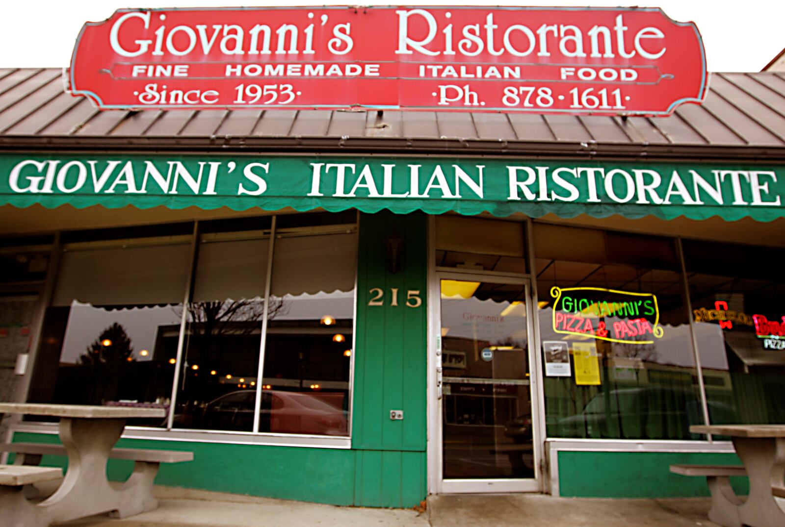 Exterior of Giovanni's Pizza, 215 W. Main St. in Fairborn.
