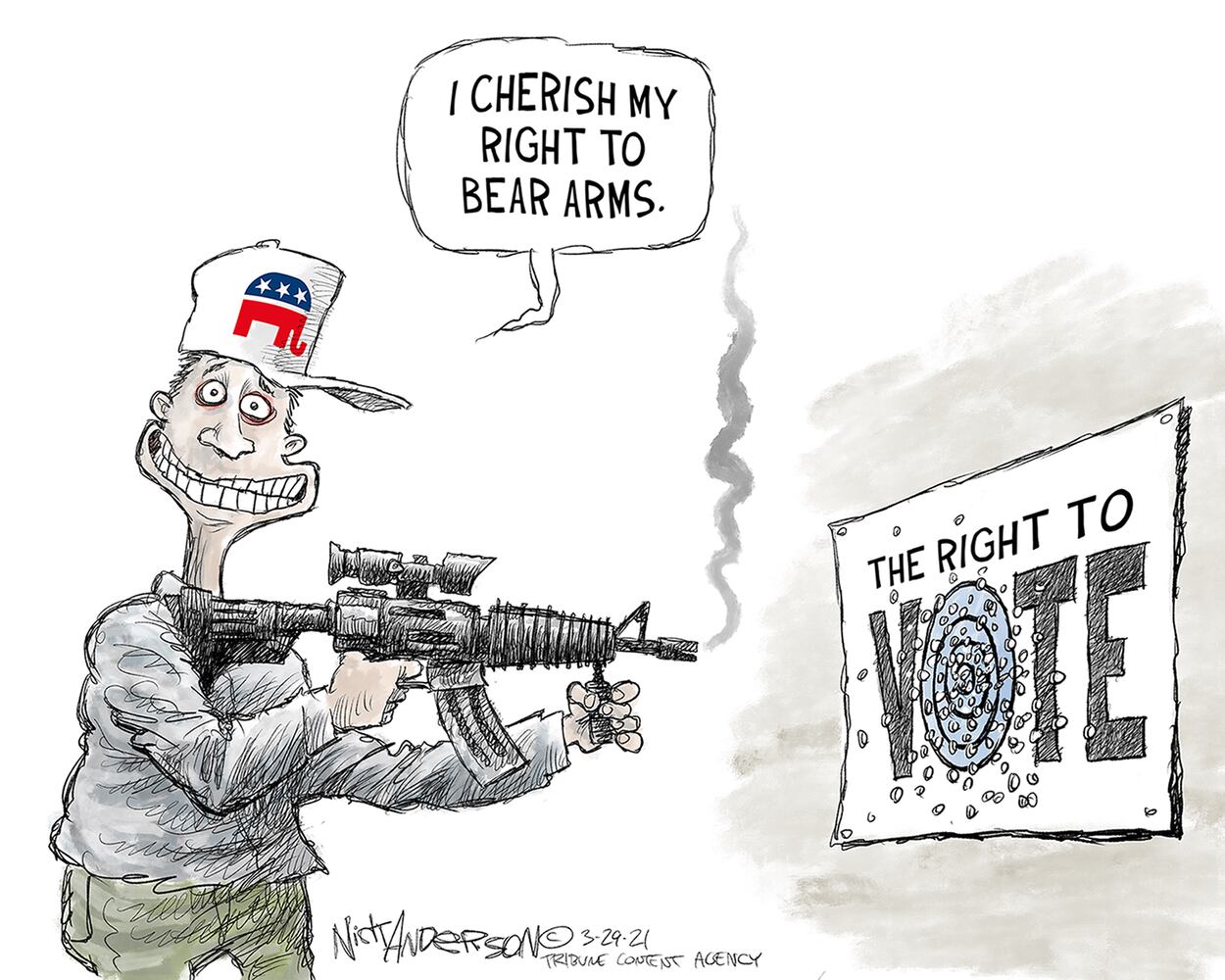 Week in cartoons: Gun control, infrastructure plan and more